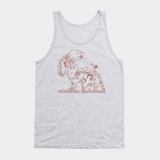 Font illustration "miniature dachshund" Tank Top